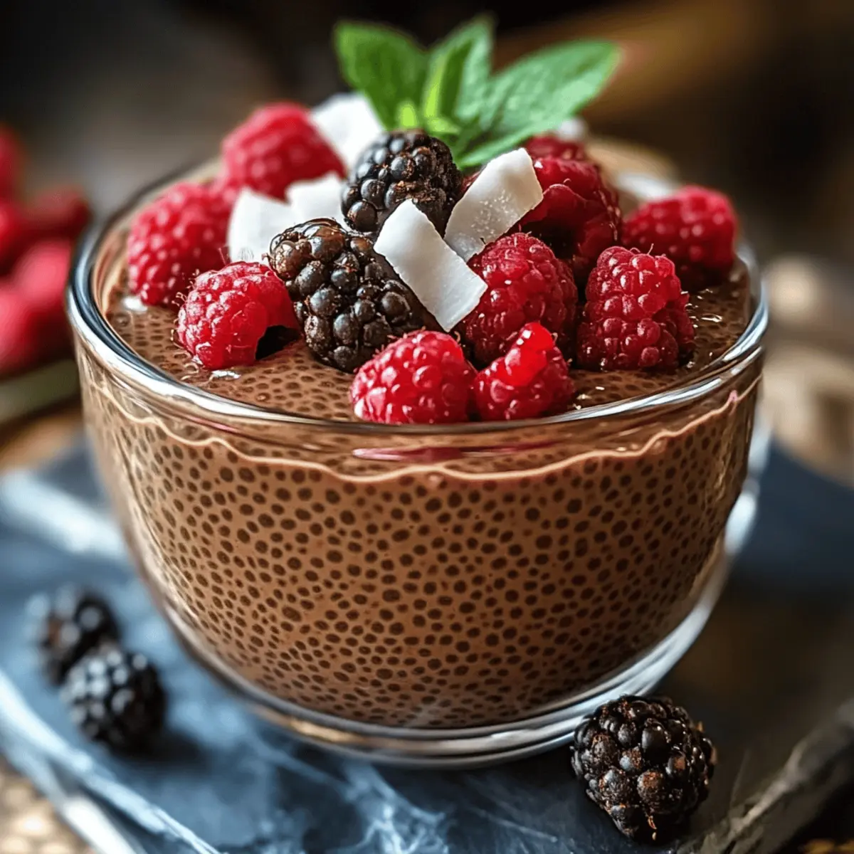 Schokoladen Chia Pudding für gesunde Naschkatzen