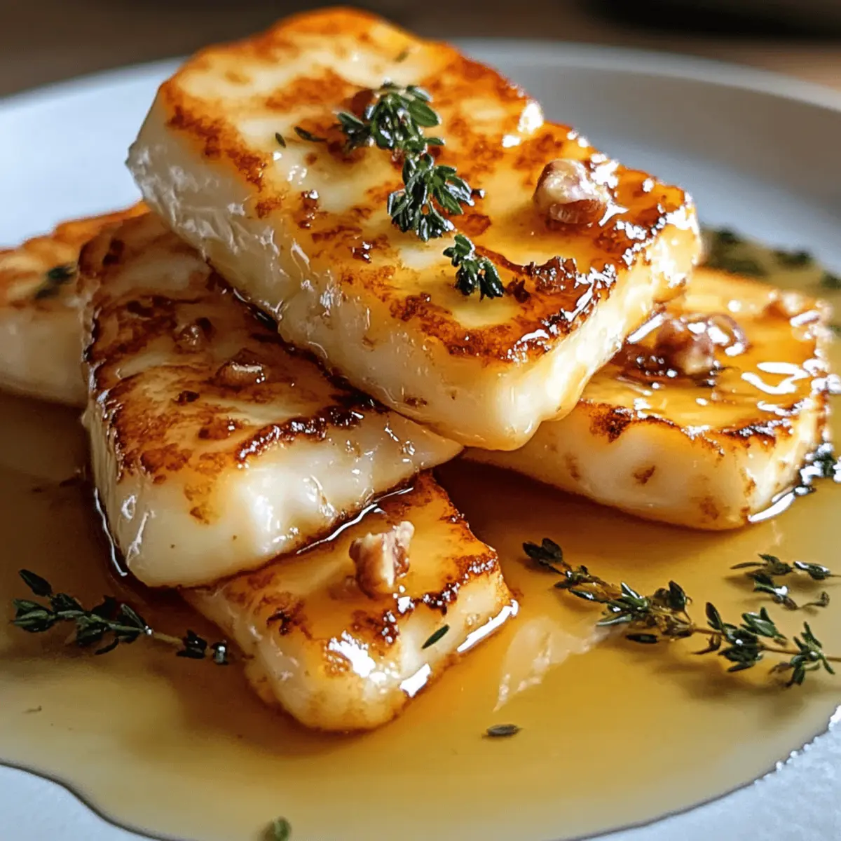 Goldener Halloumi mit Honig und Thymian: Ein Genuss!