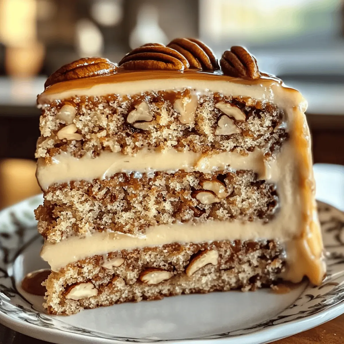 Süßer Georgien-Pekannusskuchen zum Genießen