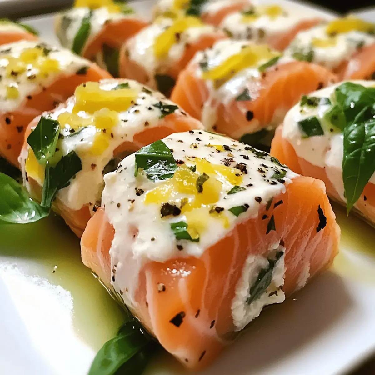 Zitronen-Basilikum-Lachs-Röllchen für jeden Anlass