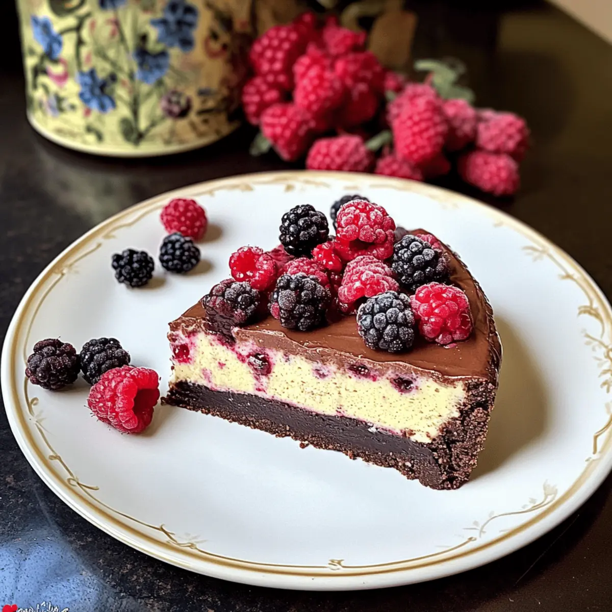 Schokoladen-Beeren-Käsekuchen einfach selbst machen