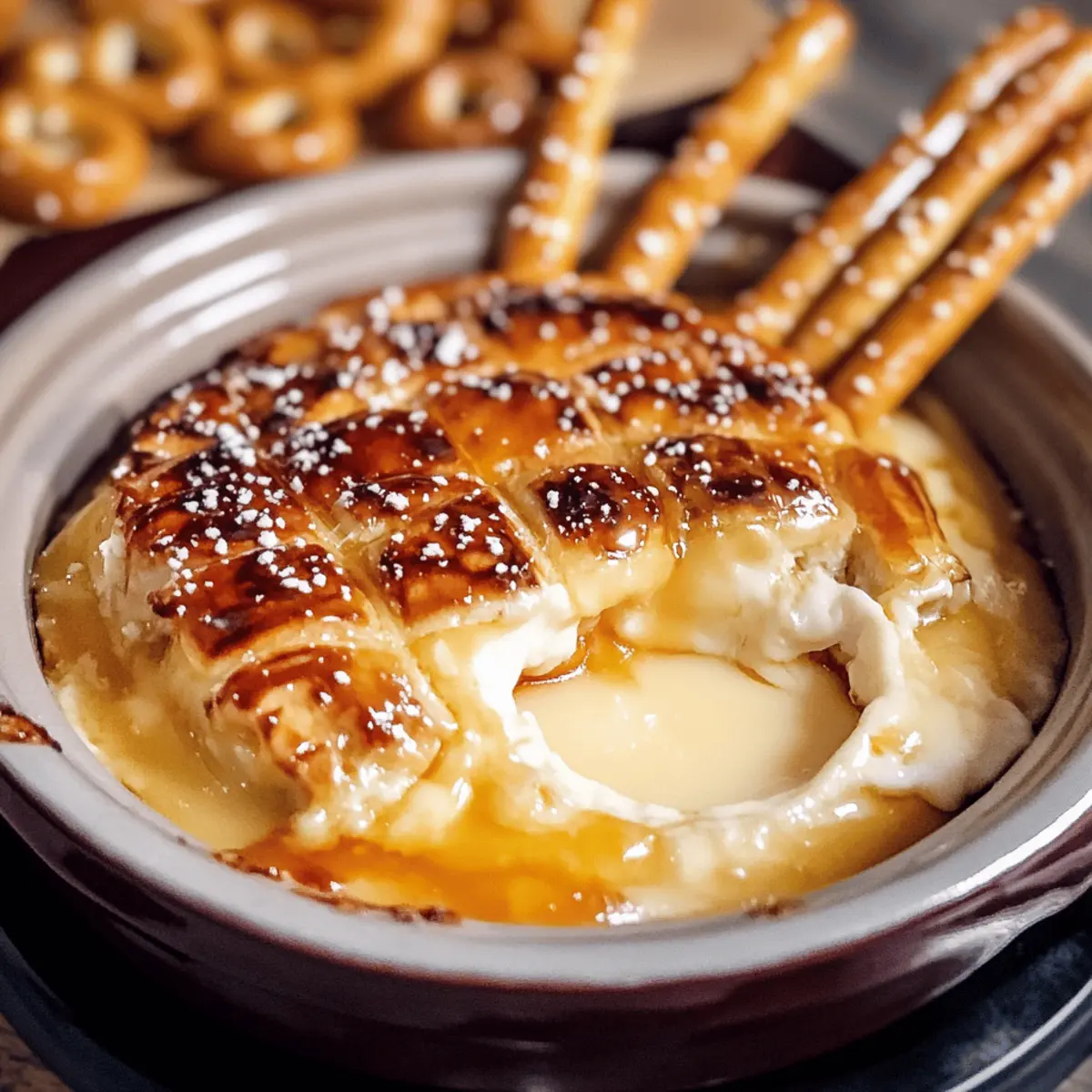 Gebackener Camembert mit scharfen Honig einfach genießen