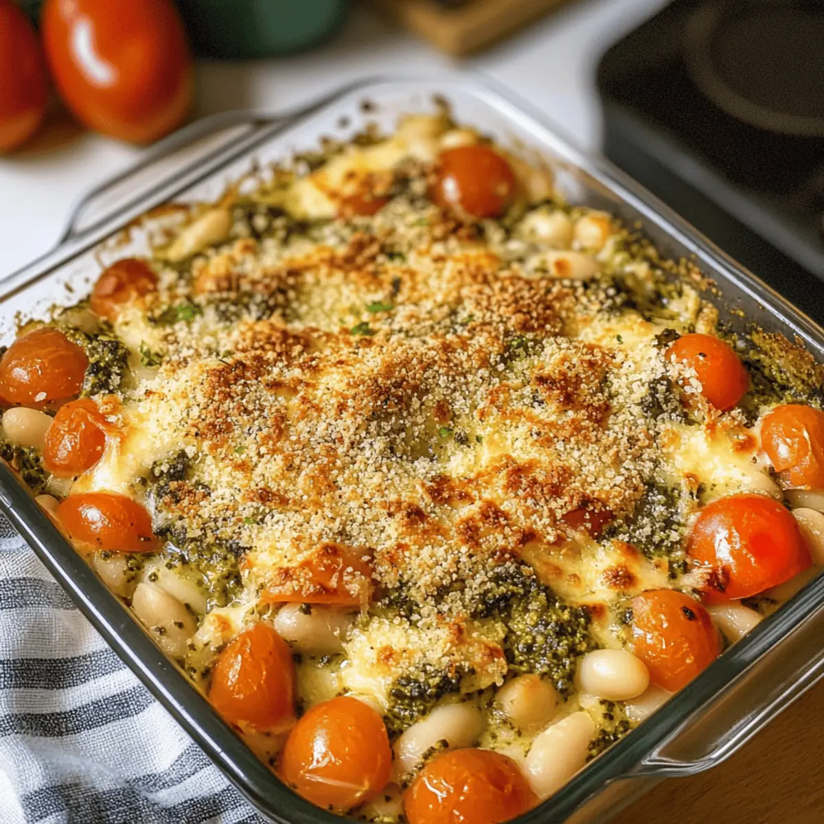 Weiße Bohnen und Pesto Auflauf für Genießer