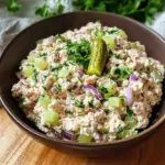 Hoher Protein Quark Thunfischsalat