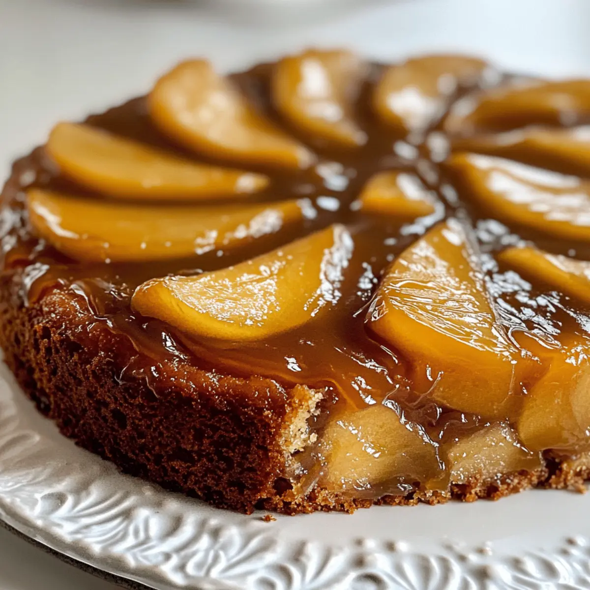 Apfel-Umgedrehter Kuchen für gemütliche Abende