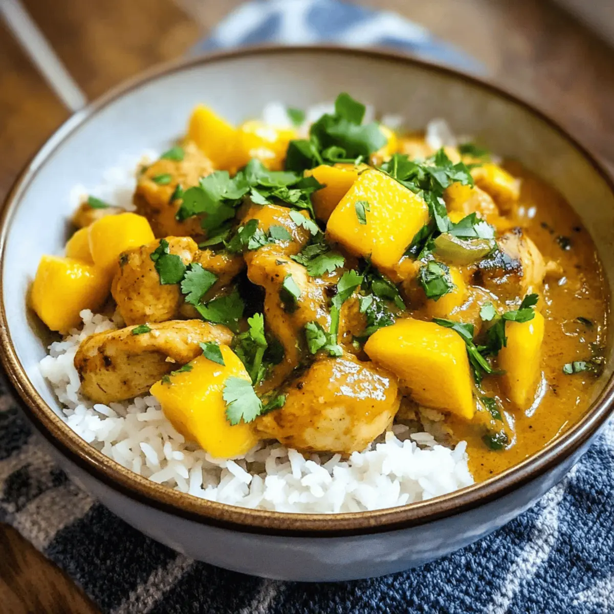 Fruchtiges Hähnchen Mango Curry für jeden Tag