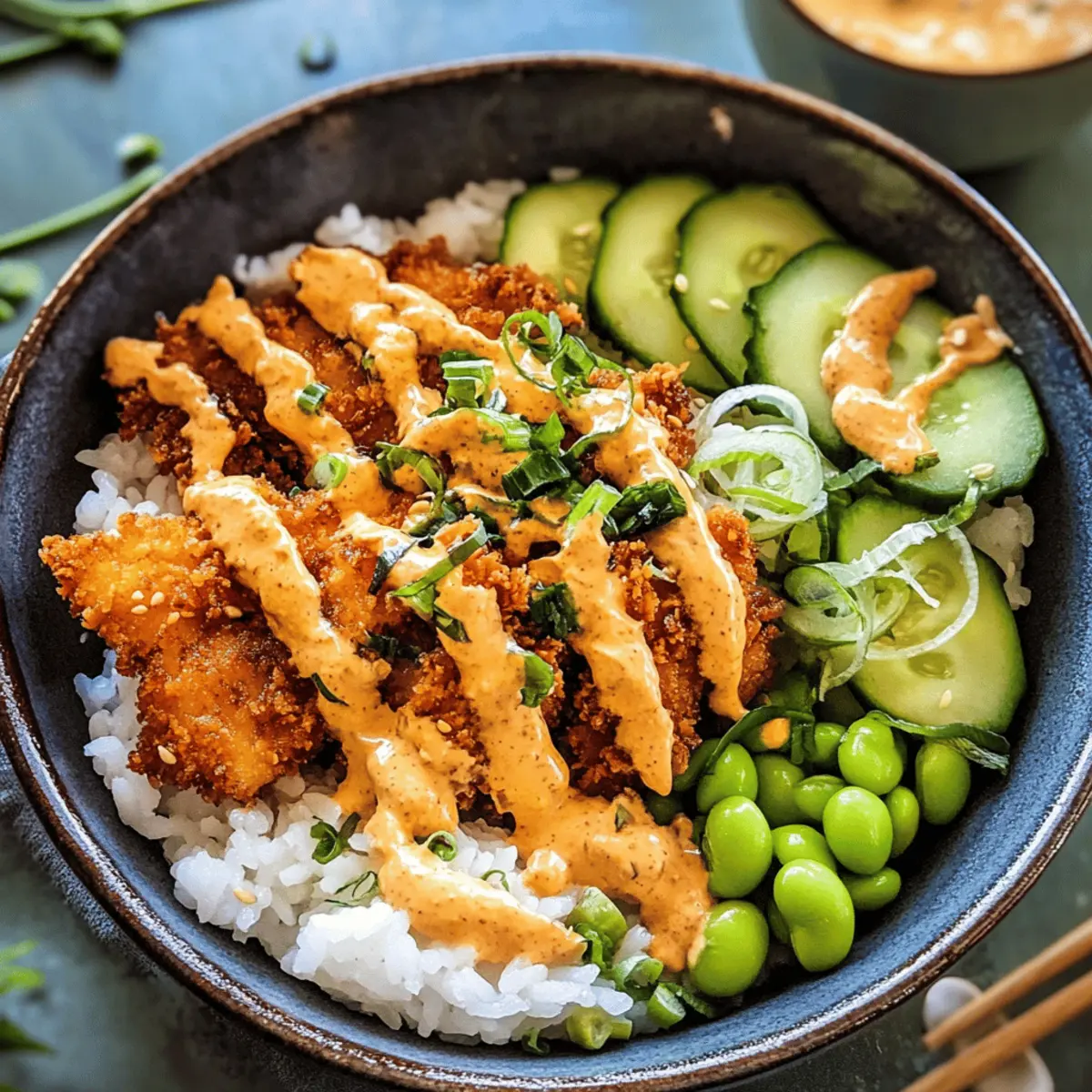 Crispy Chicken Katsu Schalen für ein schnelles Abendessen
