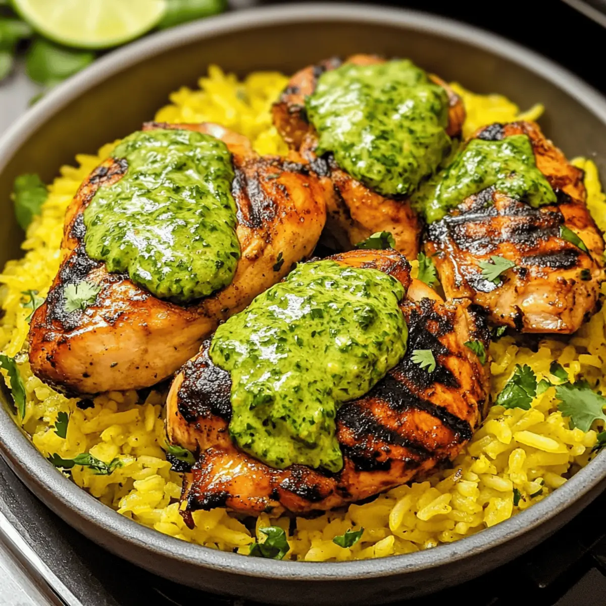 Peruanisches Hühnchen und Reis mit grüner Sauce leicht gemacht