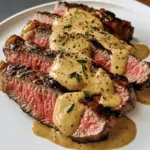 Steak mit cremiger Pfeffersauce