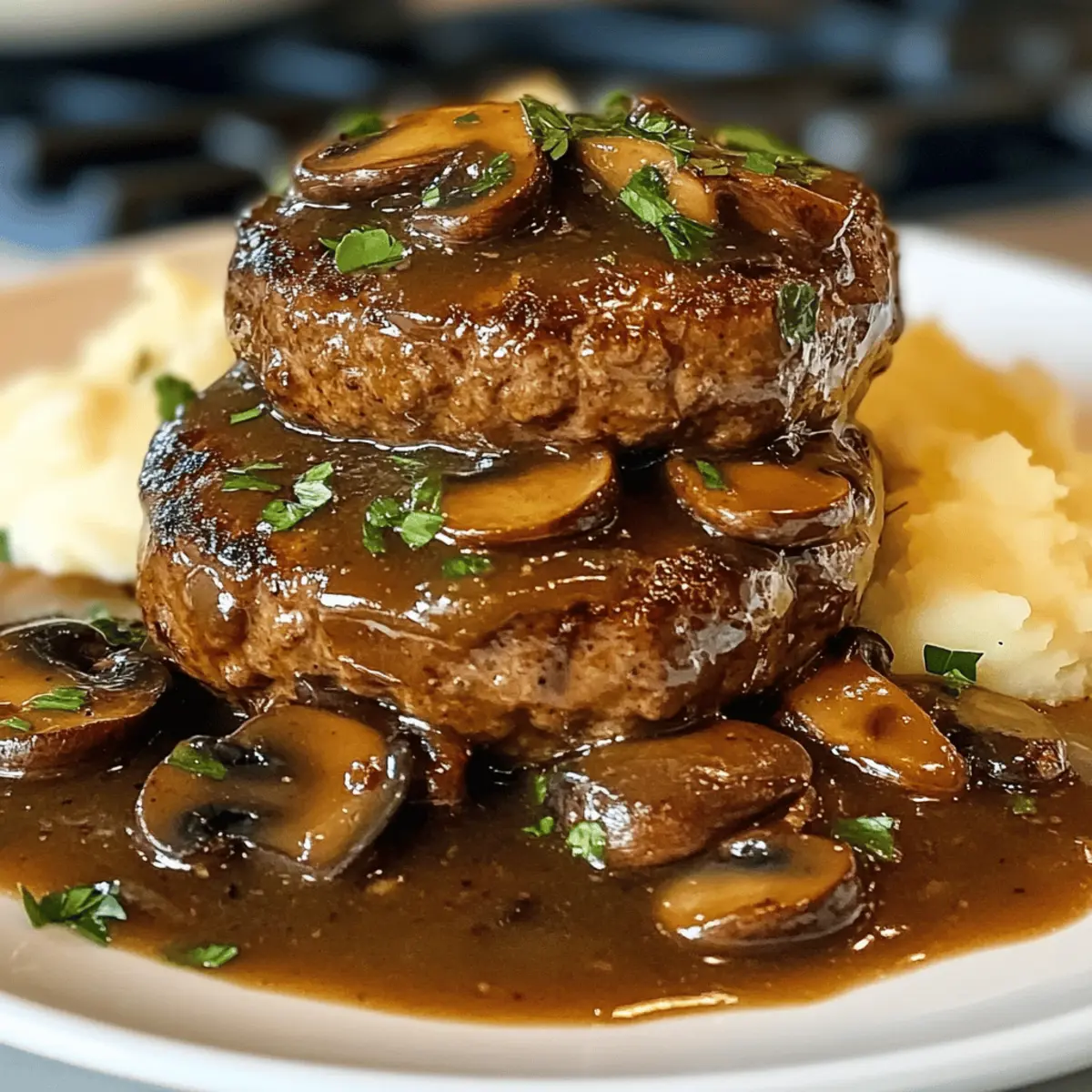 Bobby Flay’s Salisbury Steak mit Pilzsoße