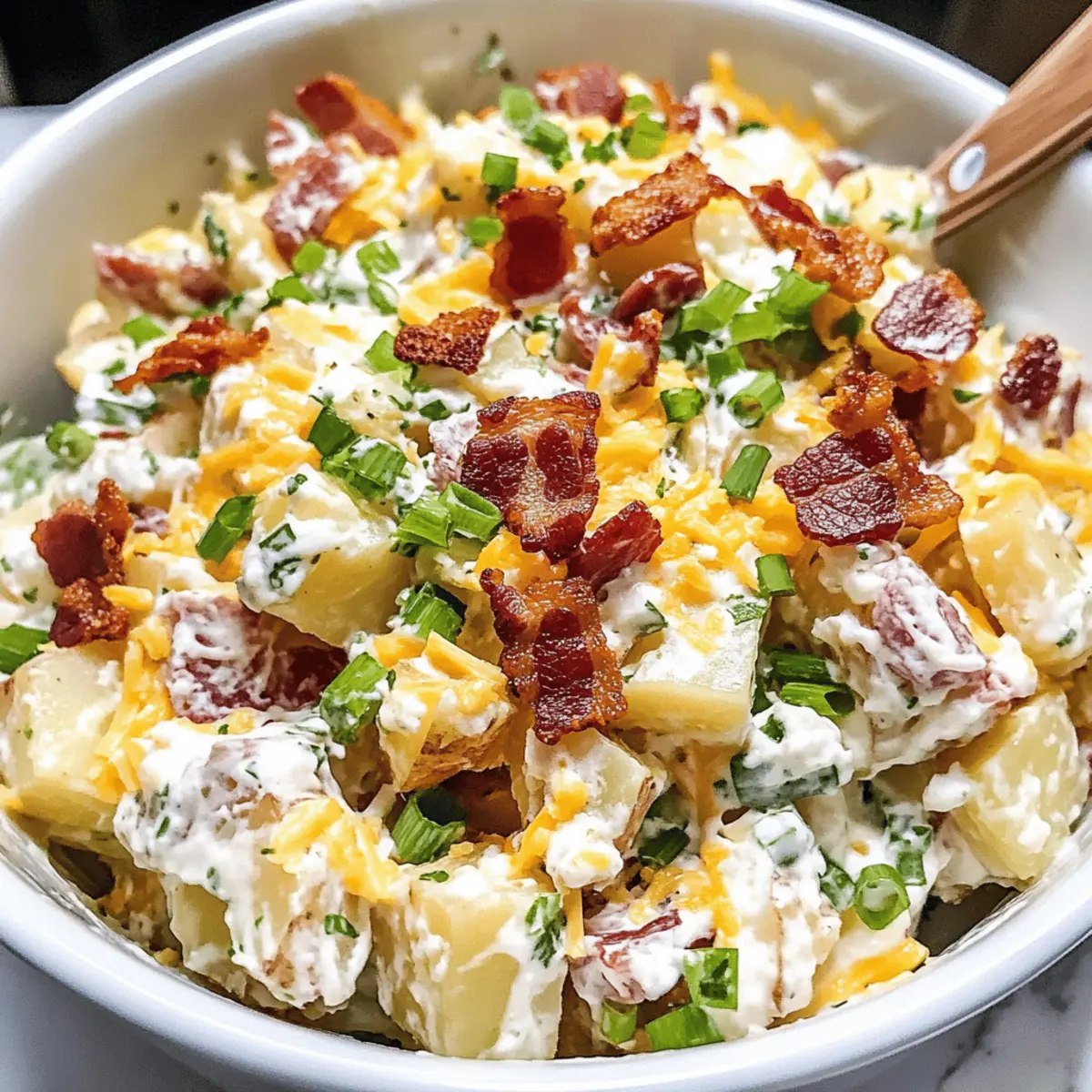 Gebackener Kartoffelsalat mit Speck und Käse