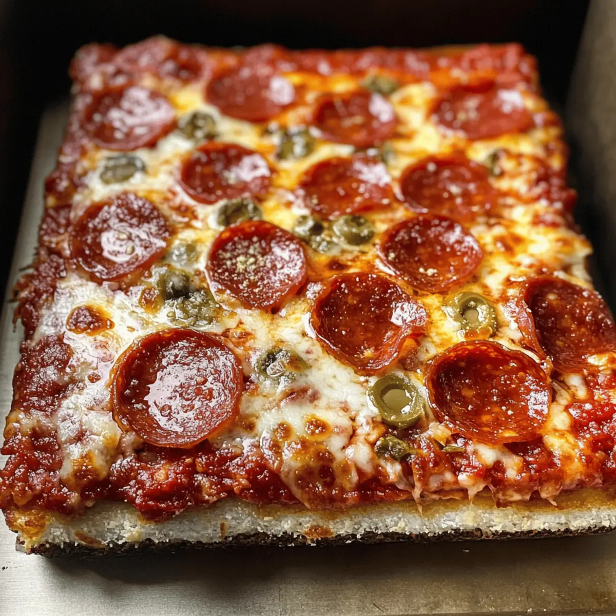 Detroit-Stil Pizza: Dick, Knusprig und Selbstgemacht