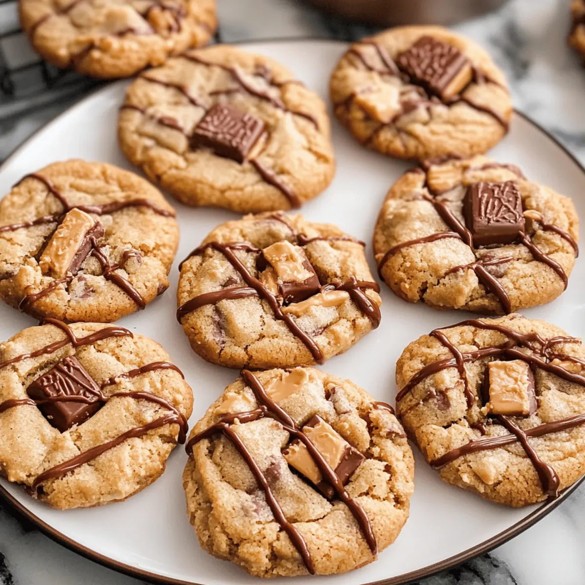 Snickers-Erdnussbutterkekse für süße Momente