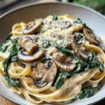 Spinat Pilz Pasta