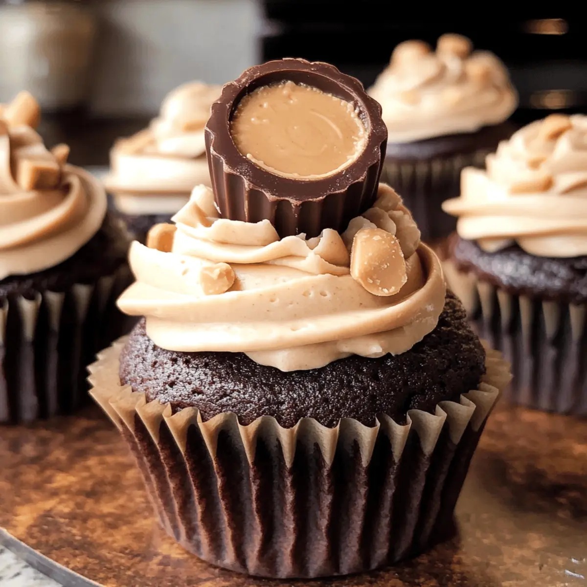 Erdnussbutterbecher-Cupcakes für Schokoladenliebhaber