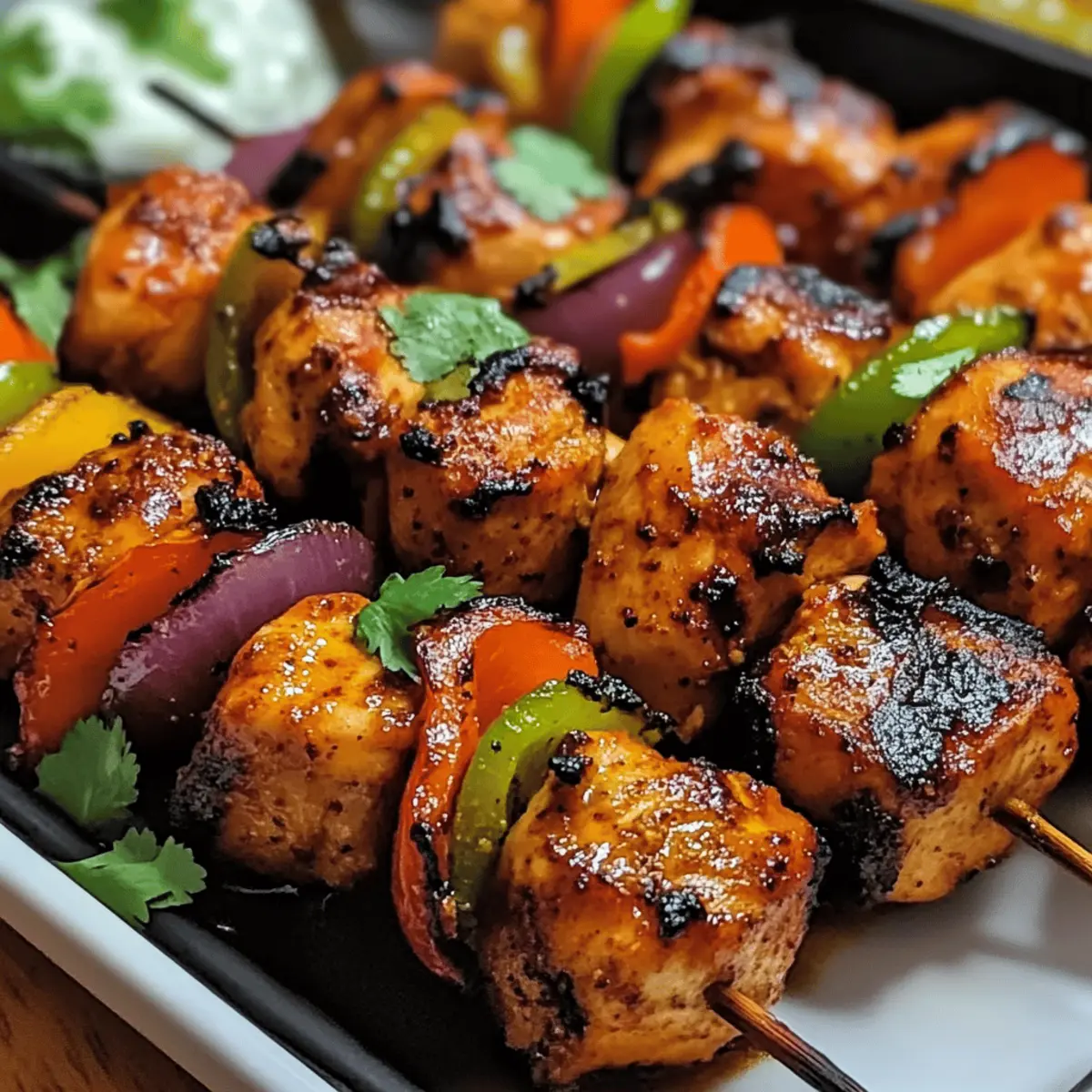 Tandoori Hähnchen Tikka Spieße für Grillabende