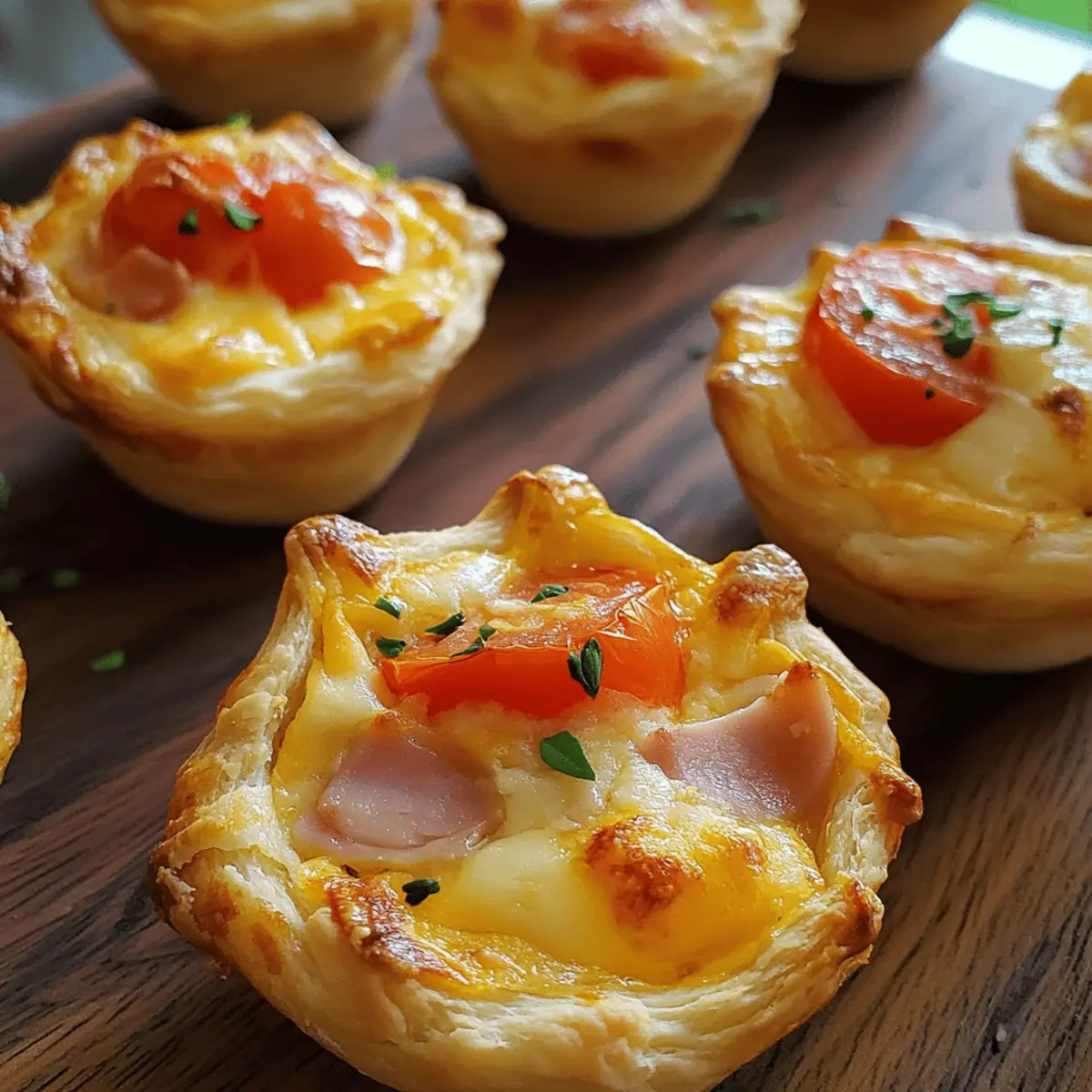 Frühstücksmuffins mit Schinken und Käse