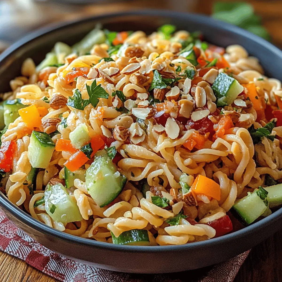 Limetten Crunch Nudelsalat für den perfekten Sommer