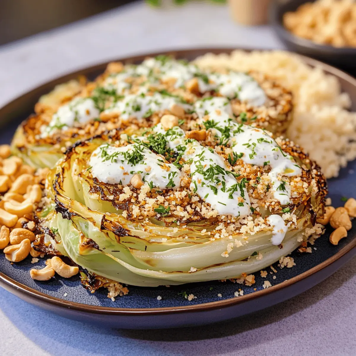 Würzige geröstete Kohlsteaks für ein schnelles Dinner