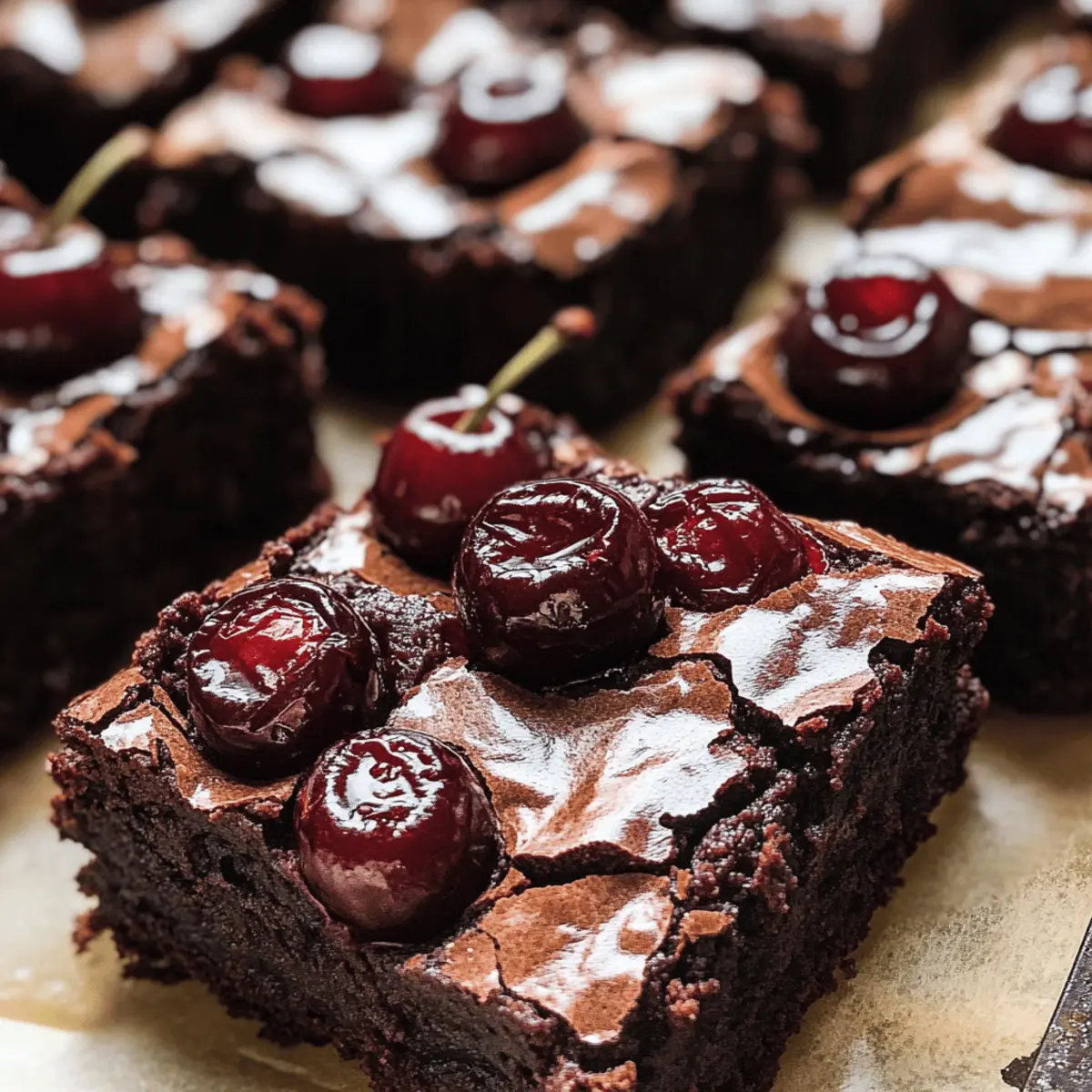 Geröstete Schokoladen-Kirsch-Brownies für Genießer