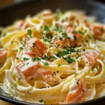 Pasta mit Räucherlachs und Frischkäse