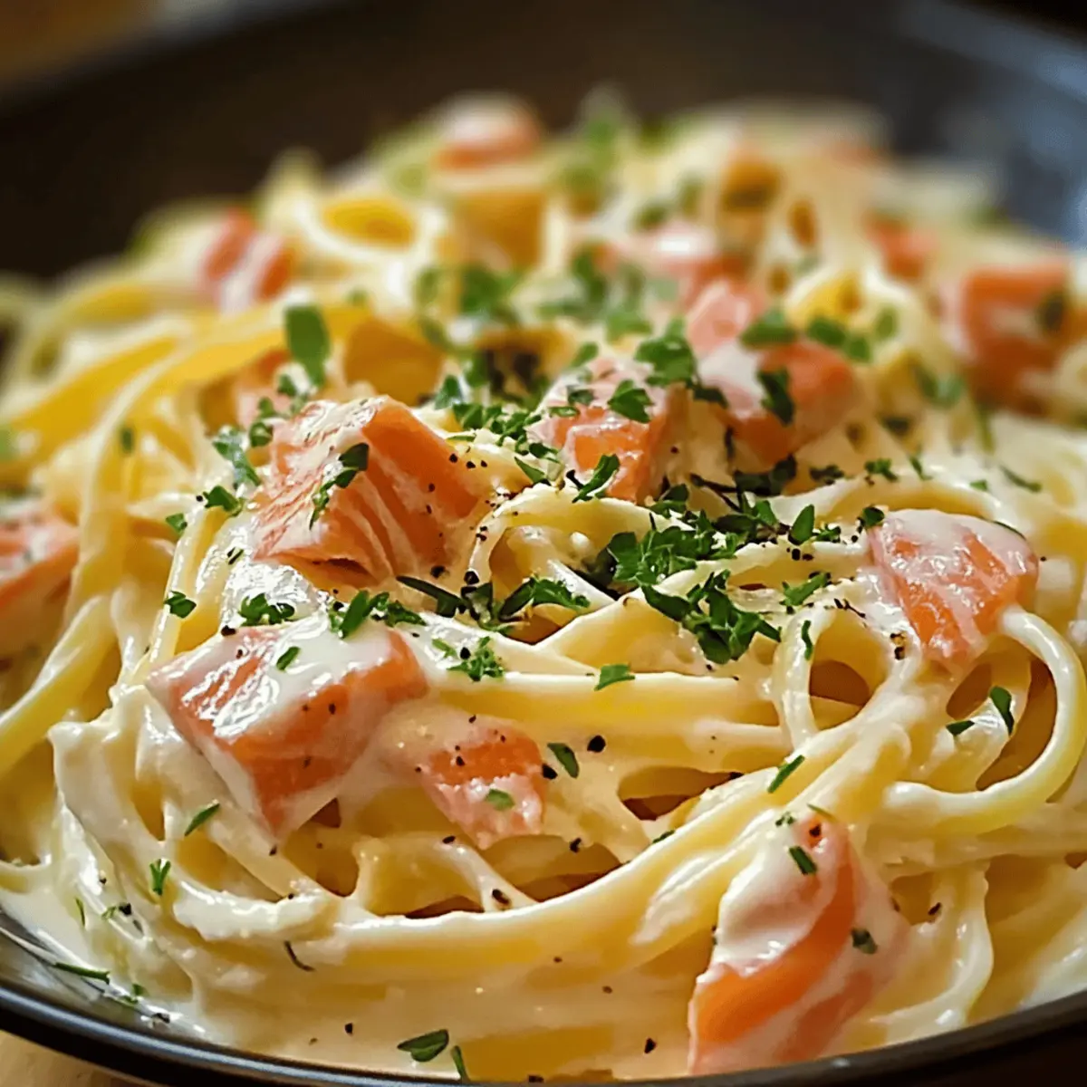 Pasta mit Räucherlachs und Frischkäse für Genussmomente