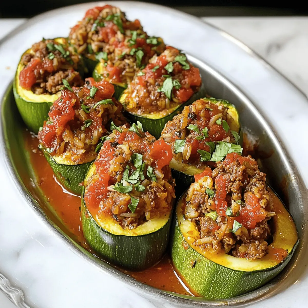 Mittlerer Osten gefüllte Zucchini einfach und lecker