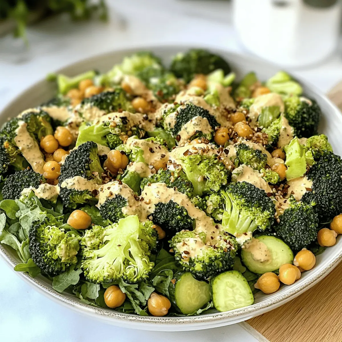Gerösteter Brokkoli-Salat mit cremigem Dressing