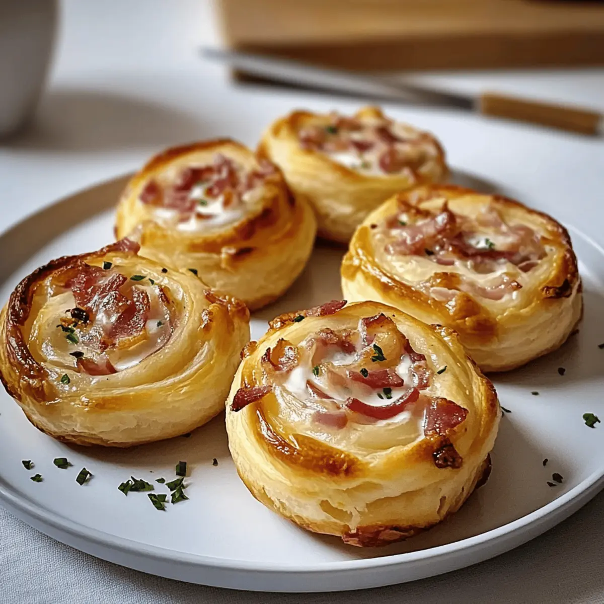 Flammkuchen Schnecken – Einfache, leckere Rollen
