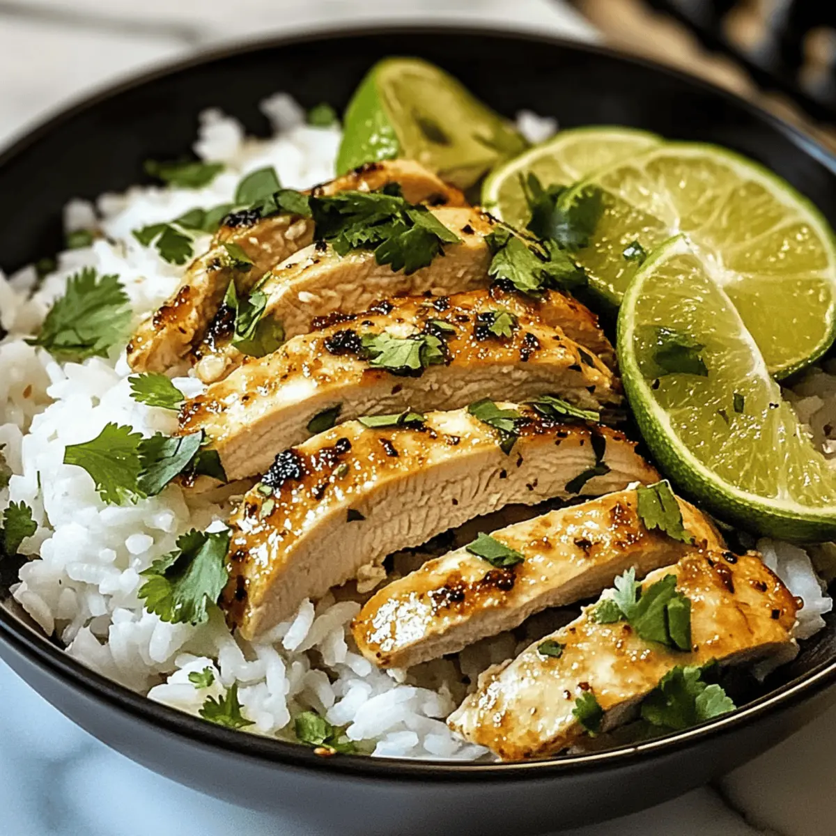 Kokosnuss-Limetten-Hühnchen und Reis für jeden Tag