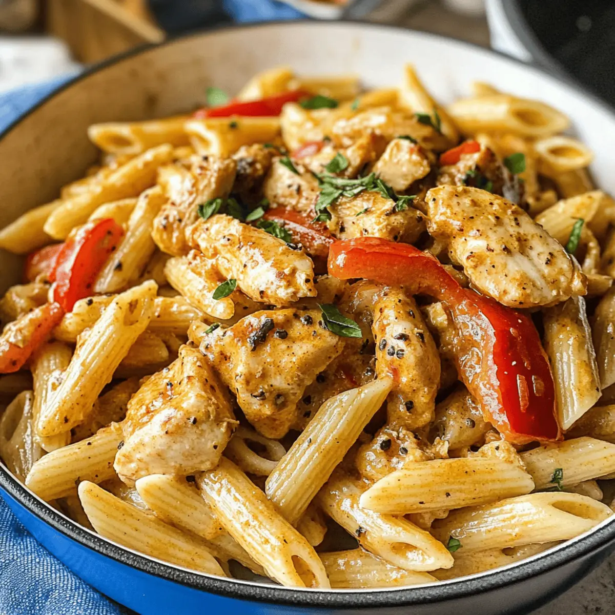Cremige Cajun Hähnchen Pasta in 30 Minuten