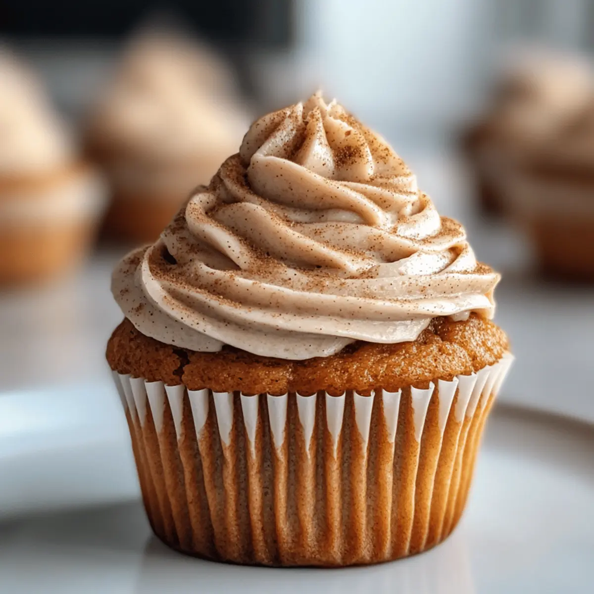 Kürbis Chai Cupcakes mit braunem Zucker Frosting