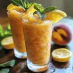 Gefrorene Pfirsich-Limonade