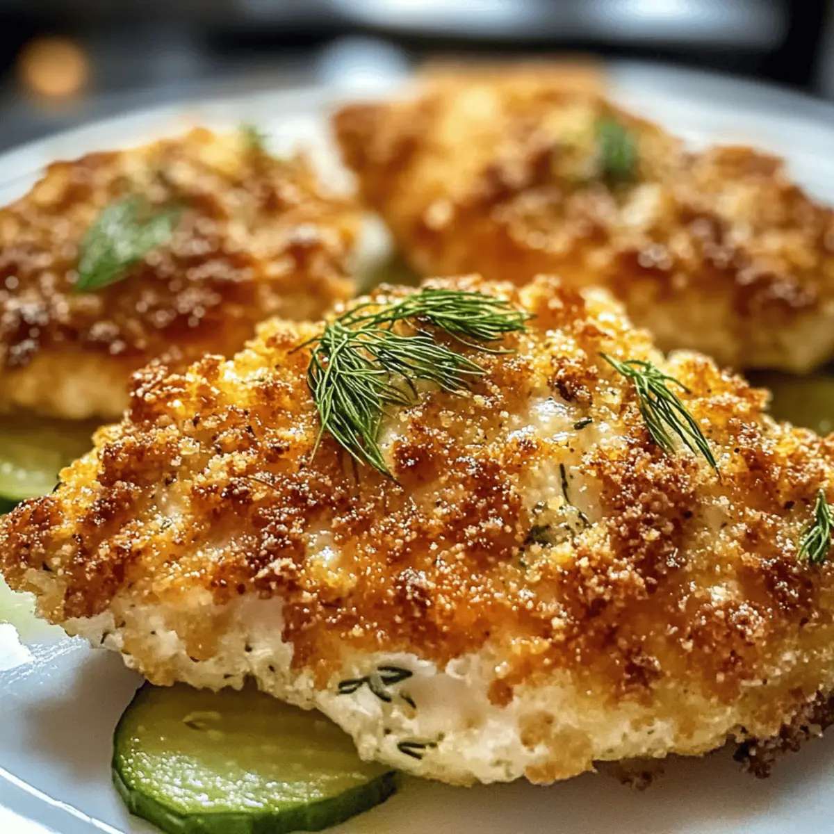 Knuspriges Dill-Artikel Parmesan Hähnchen ganz einfach