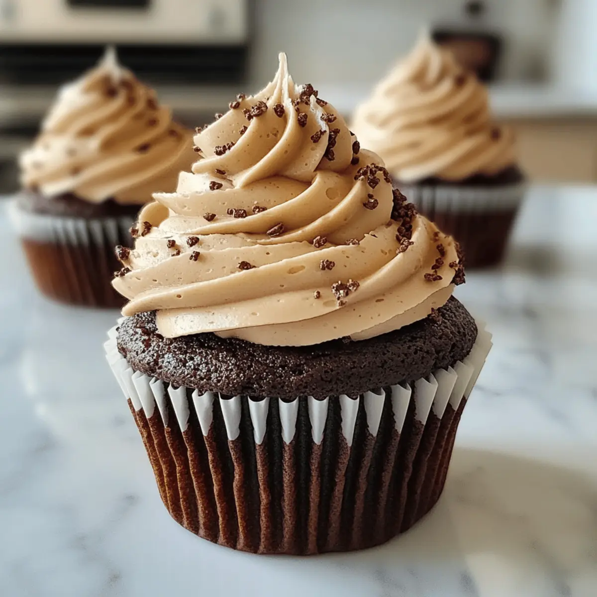 Espresso Brownie Muffins mit Kaffee Buttercreme