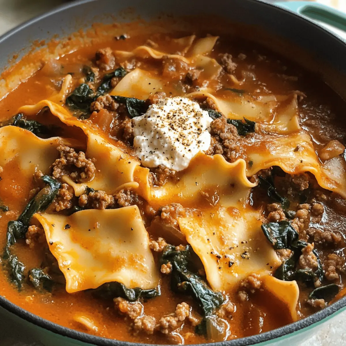 Cremige Lasagne Suppe: Ein schnelles Genussrezept