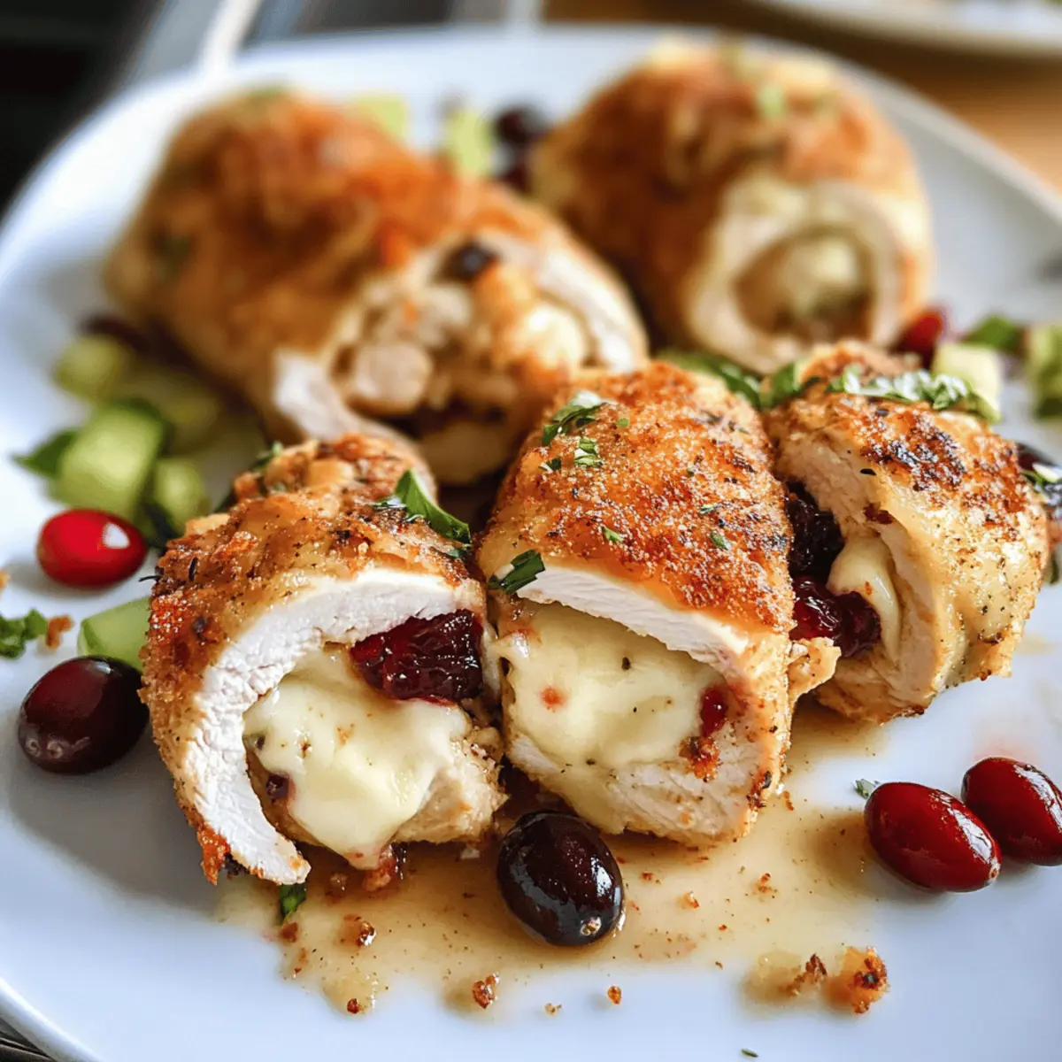Brie und Cranberry gefülltes Hähnchen mit Pistazien