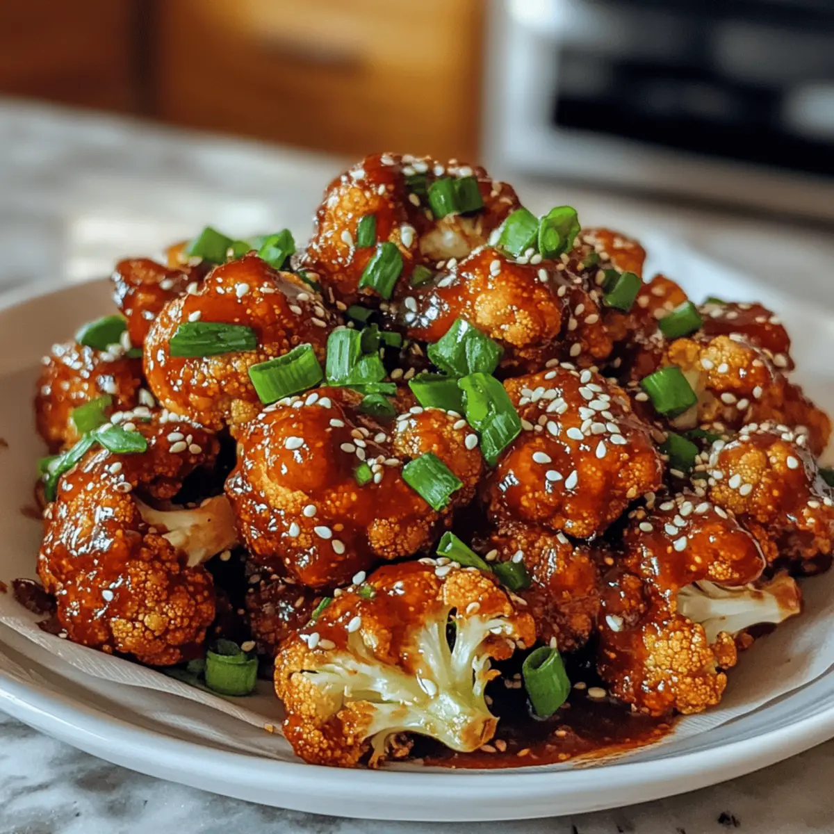 Koreanisch gebackener Blumenkohl mit Gochujang