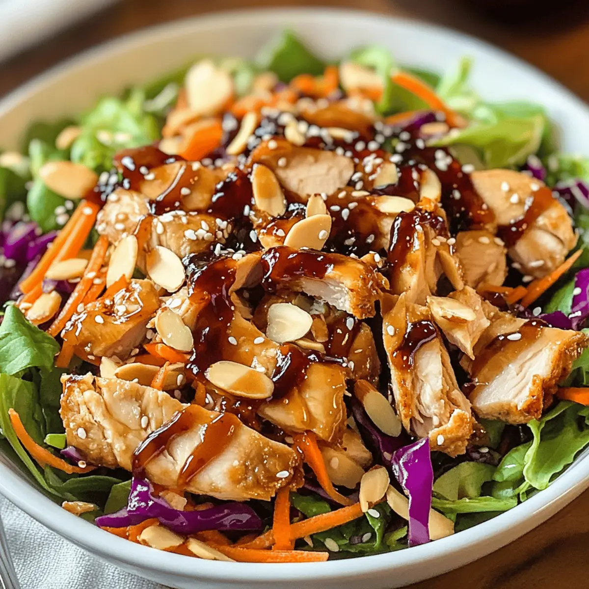 Asiatischer Hähnchen-Cranberry-Salat für schnelle Küche