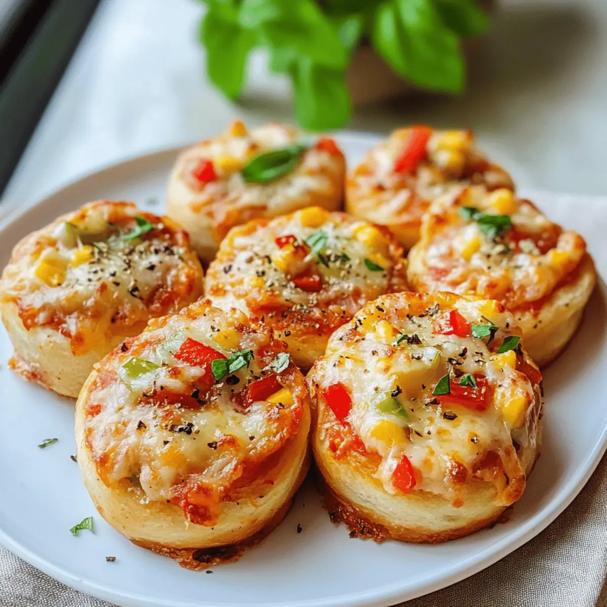 Vegetarische Pizzabrötchen in nur 20 Minuten