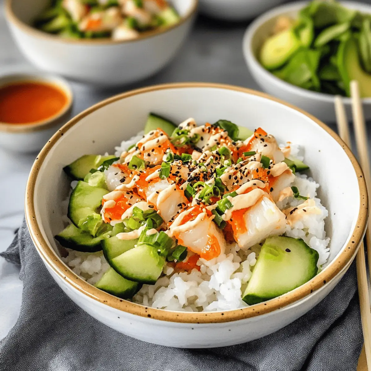 California Rolle in einer Schüssel: Schnelles Sushi-Feeling