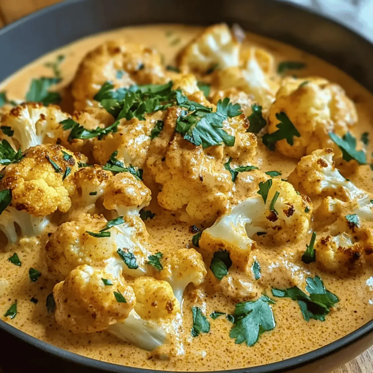 Cremiger Blumenkohl-Curry aus dem Ofen genießen
