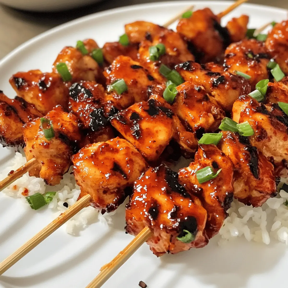 Koreanische Hähnchenspieße mit Gochujang Marinade