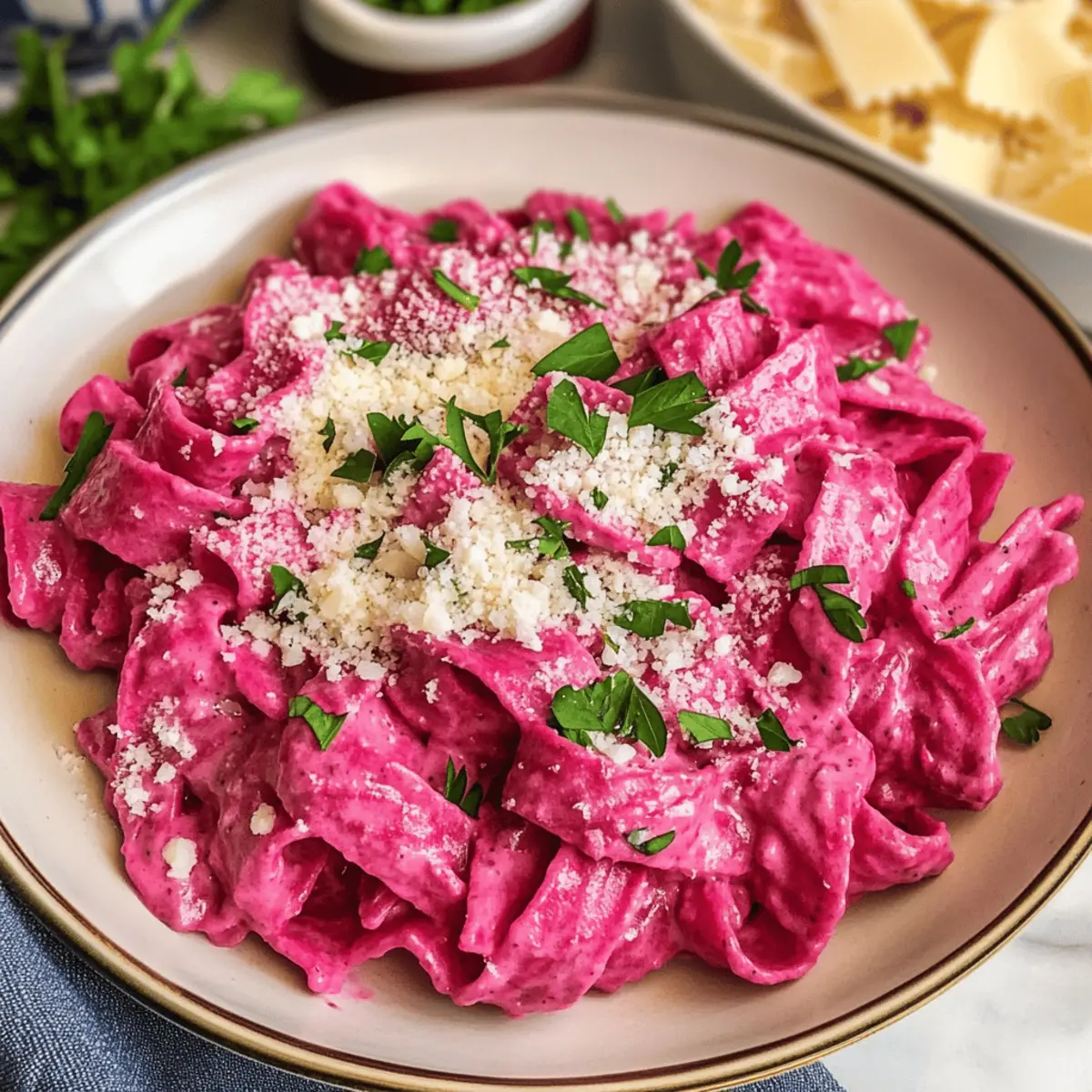 Schnelle und einfache cremige Rote-Bete-Pasta Rezept