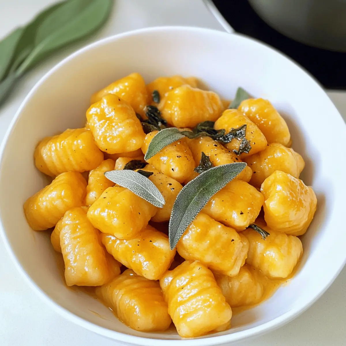 Kürbisgnocchi mit veganer Salbeibutter zaubern Freude