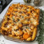 Nudelauflauf mit Hackfleisch und Kürbis
