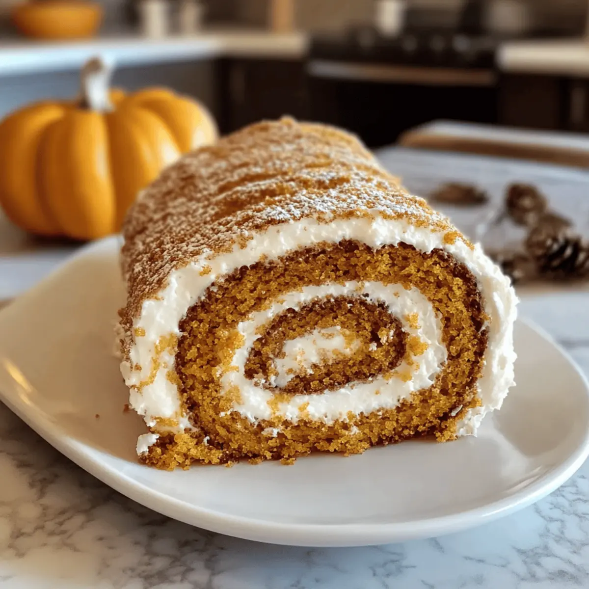 Herbst Kürbisgewürz Rolle Kuchen für den perfekten Genuss