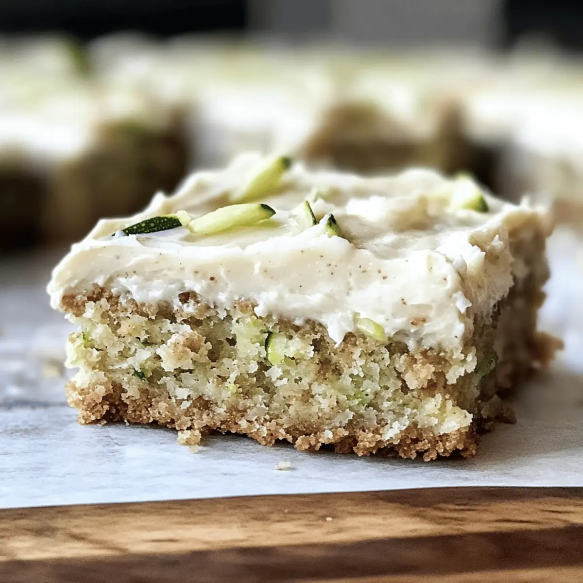 Einfache Zucchiniriegel mit cremigem Frosting