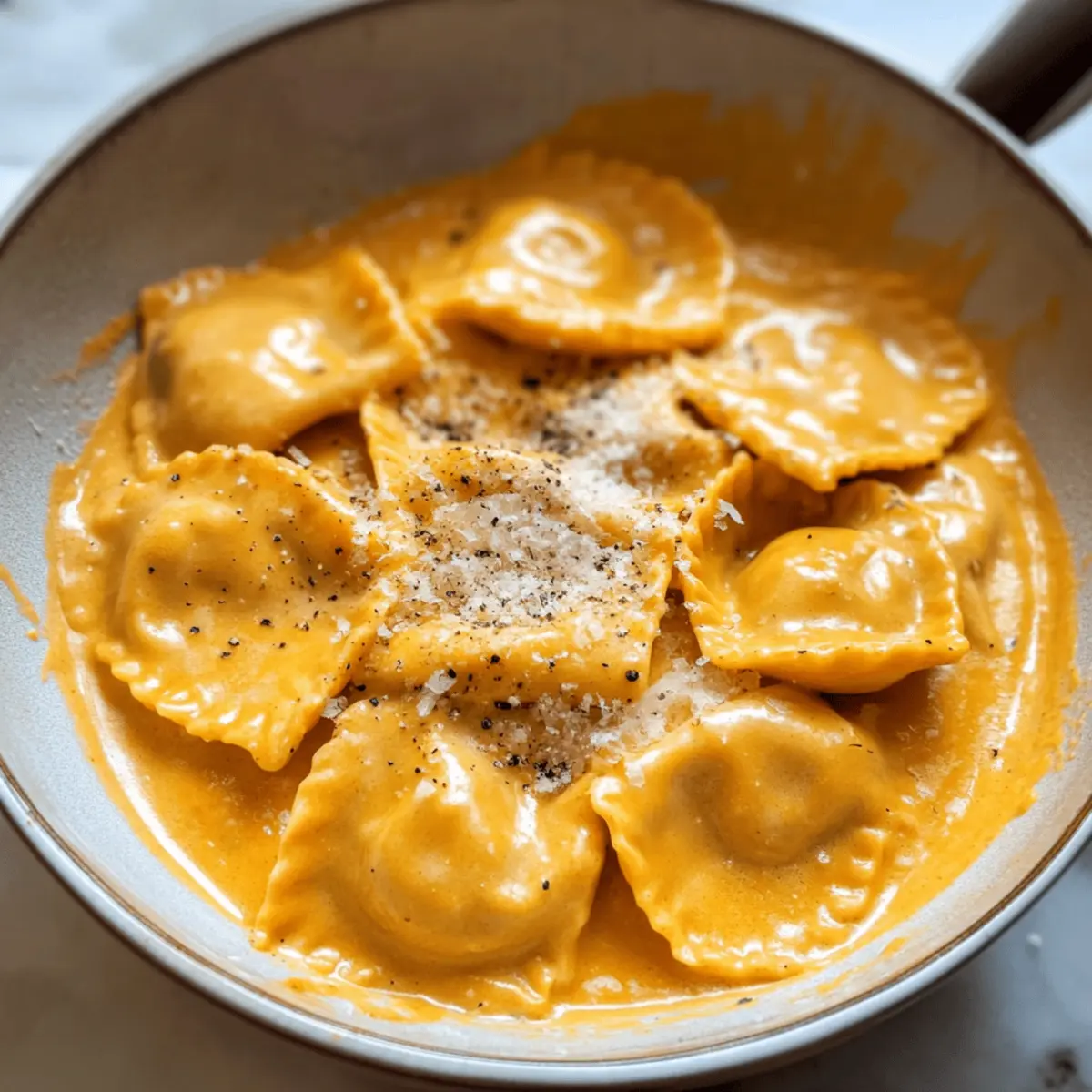 20 Minuten cremige Kürbisravioli für den Herbst