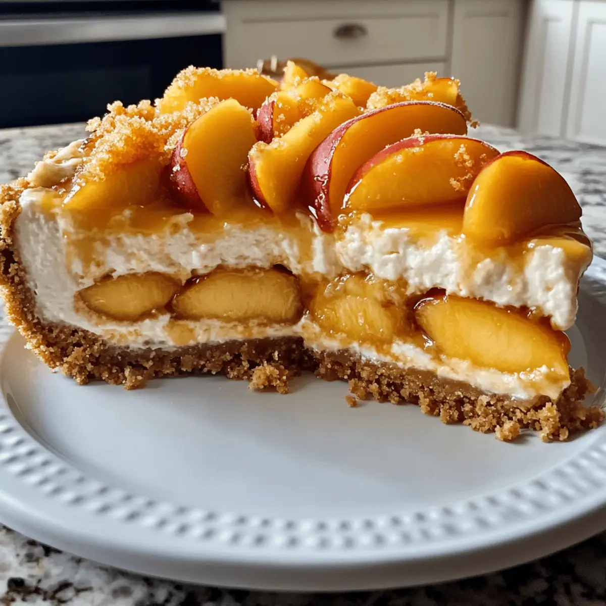 Pfirsich-Cobbler-Käsekuchen für den perfekten Genuss